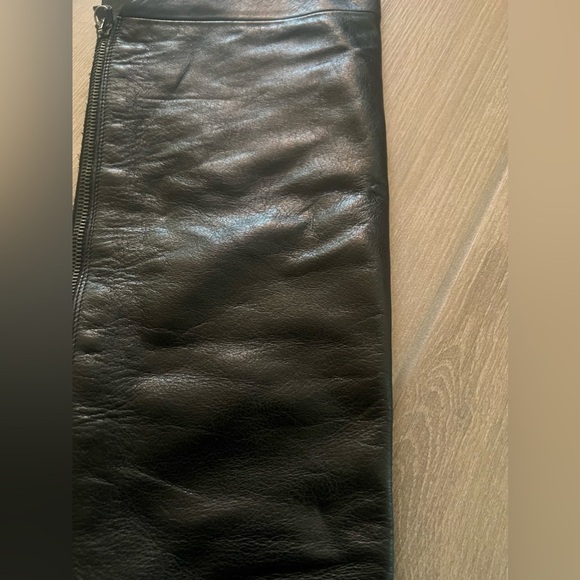 Zara Leather OTK Heeled Boots In Size 38/7.5 - Picture 3 of 8